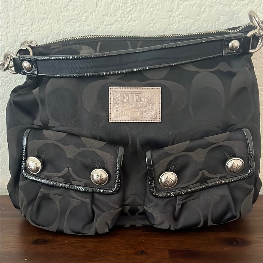 Vintage Coach Poppy Black Purse